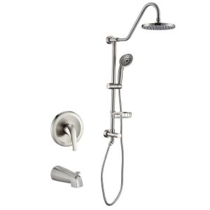 PROOX 8 inch Rainfall Shower Head Tub Faucet Spout and Shower Handheld