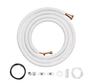 VEVOR 16 ft. Mini Split Line Set 1/4 in. and 1/2 in. O.D Copper Pipes Tubing and Triple-Layer Insulation for Air Conditioning