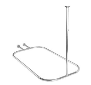 Utopia Alley Hoop Shower Rod for Clawfoot Tub, Chrome