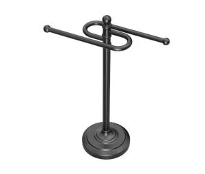 Gatco Countertop S-Style Towel Holder in Matte Black