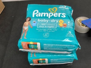 Set of 2 Pampers Baby-Dry Diapers Size 5