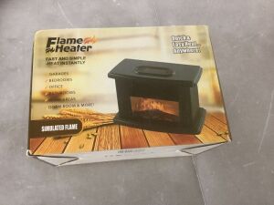 Lot of (2) Mini Flame Fireplace Heater