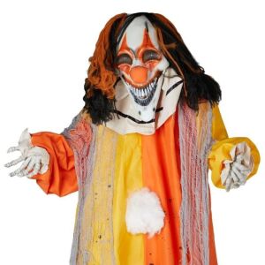  8.2 FT Halloween Animatronic Clown Decoration w/ Red Eyes, Scary Sounds 