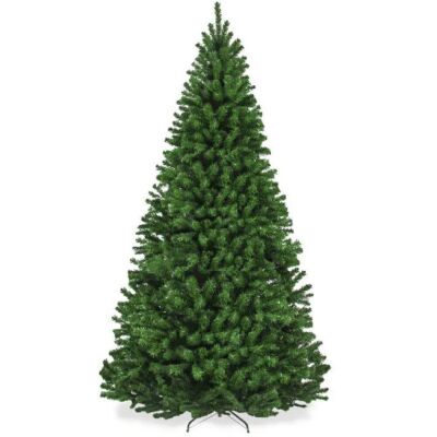 12' Premium Artificial Spruce Christmas Tree w/ Foldable Metal Base