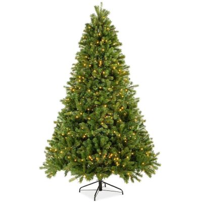 9ft Pre-Lit Douglas Fir Christmas Tree w/ Realistic Feel