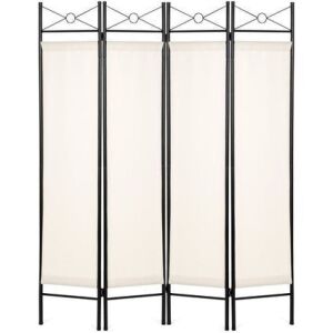 4-Panel Folding Privacy Screen Room Divider Decoration Accent, 6ft