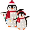 2pc Lighted Pop-Up Penguin Family Christmas Decoration w/ 150 Lights - 3ft **BOX DAMAGE**