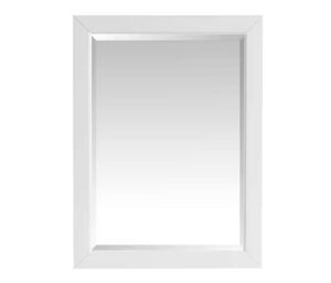  Home Decorators Collection Windlowe 24 in. W x 32 in. H Rectangular Wood Framed Wall Mirror in White finish