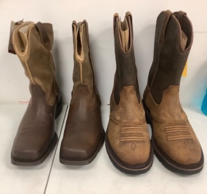 Lot of (2) Mens Boots, 8.5 and 9.5, E-Commerce Return, Sold as is