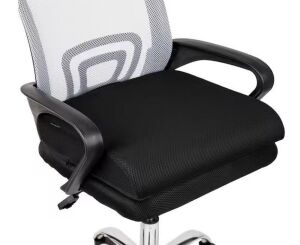 Mind Reader Black Memory Foam Ergonomic Office Chair Cushion 18 in. L x 17.5 in. W x 3 in. H