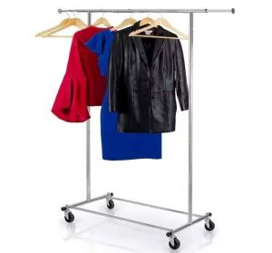 Chrome Metal Clothes Rack 60 in. W x 62 in. H