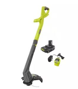 RYOBI ONE+ 18V 10 in. Cordless Battery String Trimmer/Edger with 2.0 Ah Battery and Charger