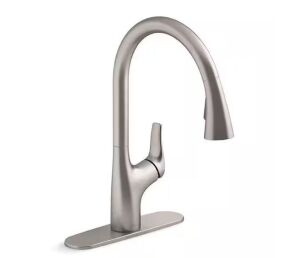 KOHLER Trove Single-Handle Pull Down Sprayer Kitchen Faucet in Vibrant Stainless