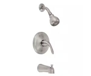 Glacier Bay Builders Single Handle 1-Spray Tub and Shower Faucet 1.8 GPM in Brushed Nickel 