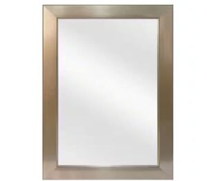 Glacier Bay 24 in. W x 35 in. H Rectangular PS Framed Wall Mirror in Brushed Nickel