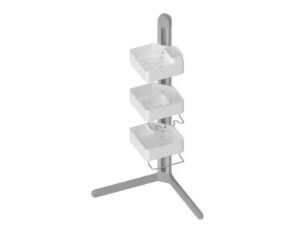 SHARPER IMAGE 3-Tier Adjustable Shower Caddy Corner