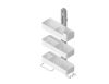 Sharper Image 3-Tier Adjustable Shower Caddy Hanging