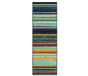 Lot of (2)  Ottomanson Ottohome Collection Non-Slip Rubberback Striped 2x5 Indoor Runner Rug, 1 ft. 8 in. x 4 ft. 11 in., Multicolor