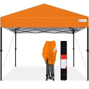 One-Person Setup Instant Pop Up Canopy w/ Case, 4 Weight Bags - 10x10ft