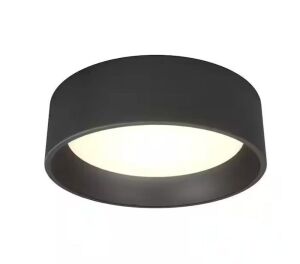 Artika Alton 13 in. 1-Light Modern Black Integrated LED 3 CCT Flush Mount Ceiling Light Fixture 