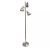 Simple Designs 64 in. Metal 3-Light Tree Brushed Nickel Floor Lamp