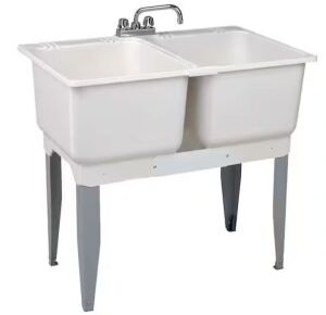 MUSTEE 36 in. x 34 in. Plastic Laundry Tub