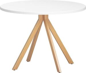 39.37’’ Modern Circle Kitchen Table with Marble Pattern Top