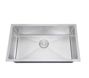 Attop Brushed Stainless Steel 30 in. Single Bowl Undermount Scratch-Resistant Nano Kitchen Sink With Strainer