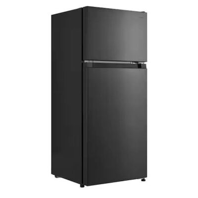 Vissani 4.5 cu. ft. 2-Door Mini Refrigerator in Black with Freezer - Damaged Left Bottom Corner 