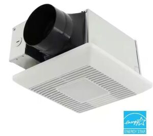 Panasonic Whisper Mighty LED Pick-A-Flow 70-90CFM Ceiling/Wall ENERGY STAR Bathroom Exhaust Fan 9.5 in. x 9.5 in. Grille Footprint