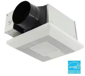 Panasonic Whisper Mighty LED Pick-A-Flow 70-90CFM Ceiling/Wall ENERGY STAR Bathroom Exhaust Fan 9.5 in. x 9.5 in. Grille Footprint