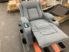 Linen Fabric Swivel Massage Recliner Chair w/ Remote Control, 5 Modes - 2