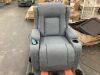 Linen Fabric Swivel Massage Recliner Chair w/ Remote Control, 5 Modes - 4