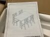  47.2 inch Pine Wood Kitchen Table with 4 Chairs, White & Grey  - 3