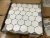 Pallet of (16) Cases  MSI White 2 in. Hexagon 11 in. x 11 in. Matte Porcelain Mesh-Mounted Mosaic Floor and Wall Tile, 207.36 Sq Ft Total