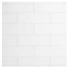 Pallet of (23) Cases Ivy Hill Tile Contempo Bright White Frosted 4 in. x 12 in. x 8 mm Glass Subway Tile, 115 Sq Ft Total