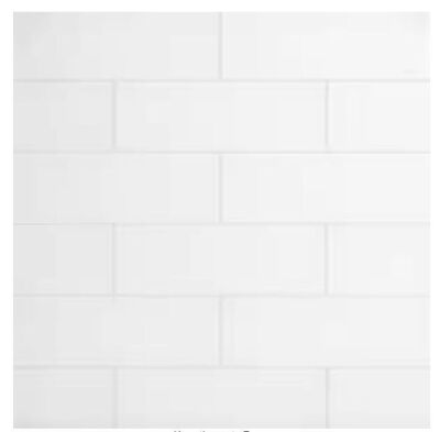 Pallet of (23) Cases Ivy Hill Tile Contempo Bright White Frosted 4 in. x 12 in. x 8 mm Glass Subway Tile, 115 Sq Ft Total