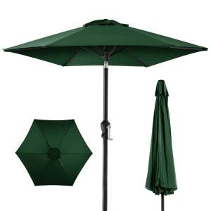 Outdoor Market Patio Umbrella w/ Push Button Tilt, Crank Lift - 7.5ft