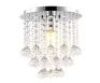 JONATHAN Y&nbsp;Lillibet 9.88 in. 1-Light Chrome Traditional Transitional Iron LED Semi Flush Mount, Clear