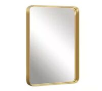 Dovelina&nbsp;28 in. W x 24 in. H Alloy Aluminium Frame Gold Wall Mirror