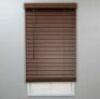 Lot of (4)&nbsp;Perfect Lift Window Treatment&nbsp;Textured Dark Oak Cordless Room Darkening Faux Wood Blinds with 2 in. Slats - 22.5 in. W x 64 in. L