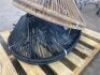 Lot of (2) 3-Piece Patio Woven Rope Acapulco Bistro Set - 1 Table No Glass, Only 1 Leg Total - 2