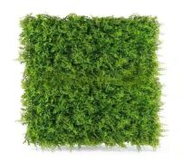 NATURAE DECOR&nbsp;Superior UV Resistant Quality Artificial Foliage 20 in. x 20 in. Hedge Mix Fern Panels, 4pcs