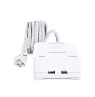 Lot of (2)&nbsp;CyberPower&nbsp;5 ft. 2-Outlet Surge Protector with Qi Charger, Power Cord, 1 USB-A, 1 USB-C PD