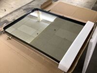 Lirago&nbsp;32 in. W x 42 in. H Aluminium Alloy Deep Modern Rectangle Framed Decorative Mirror with Rounded Corner in Black