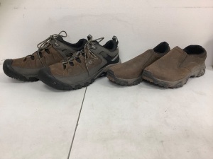 Lot of (2) KEEN Boots Men's 14 and Merrell Shoes Men's 10.5, E-Comm Return, Sold As-is