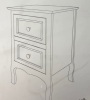 Nightstand w/ Two Drawers, E-Comm Return, Sold As-is
