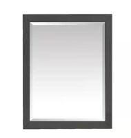 Home Decorators Collection&nbsp;Windlowe 24 in. W x 32 in. H Rectangular Wood Framed Wall Bathroom Vanity Mirror in Gray