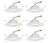 Juno&nbsp;Contractor Select RetroBasics 5/6 in. Selectable CCT Integrated LED Retrofit White Recessed Light Trim, 6-Pack