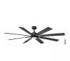 Home Decorators Collection Intervale 72 in. Indoor/Outdoor Matte Black Windmill Ceiling Fan with Adjustable White LED with Remote